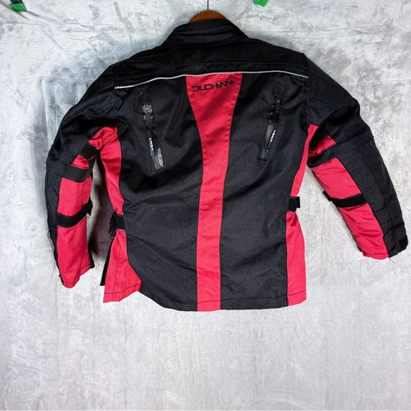 Duchinni Motorcycle Jacket Women’s Small Black Red CE Approved Class AA - Picture 2 of 16